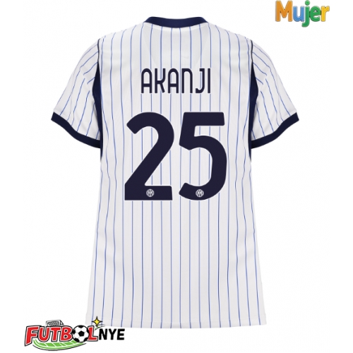 Camiseta Inter Milan Manuel Akanji #25 Visitante Equipación para mujer 2026-27 manga corta